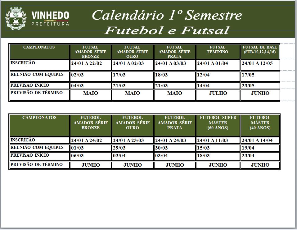 calendario inscriçao futebol 1